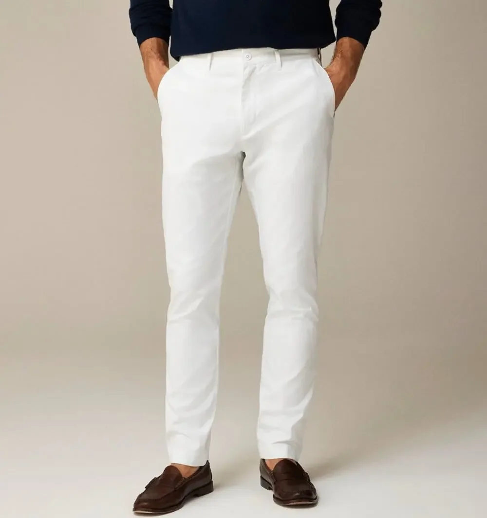 J.Crew 1040 Athletic Tapered-Fit Stretch Chino Pant Mens 32x32 White Hand Pocket